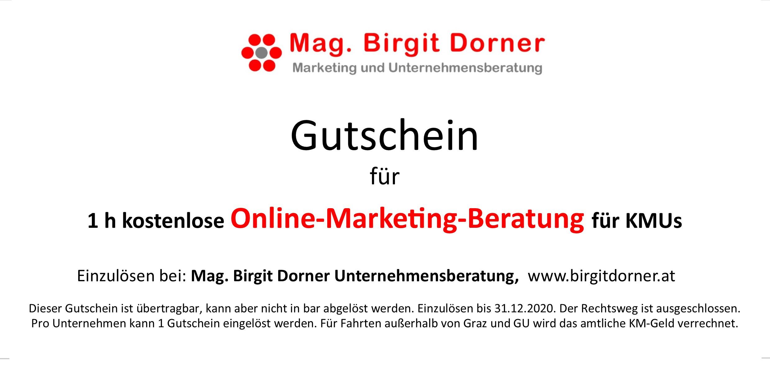 Gutschein für Internet Marketing